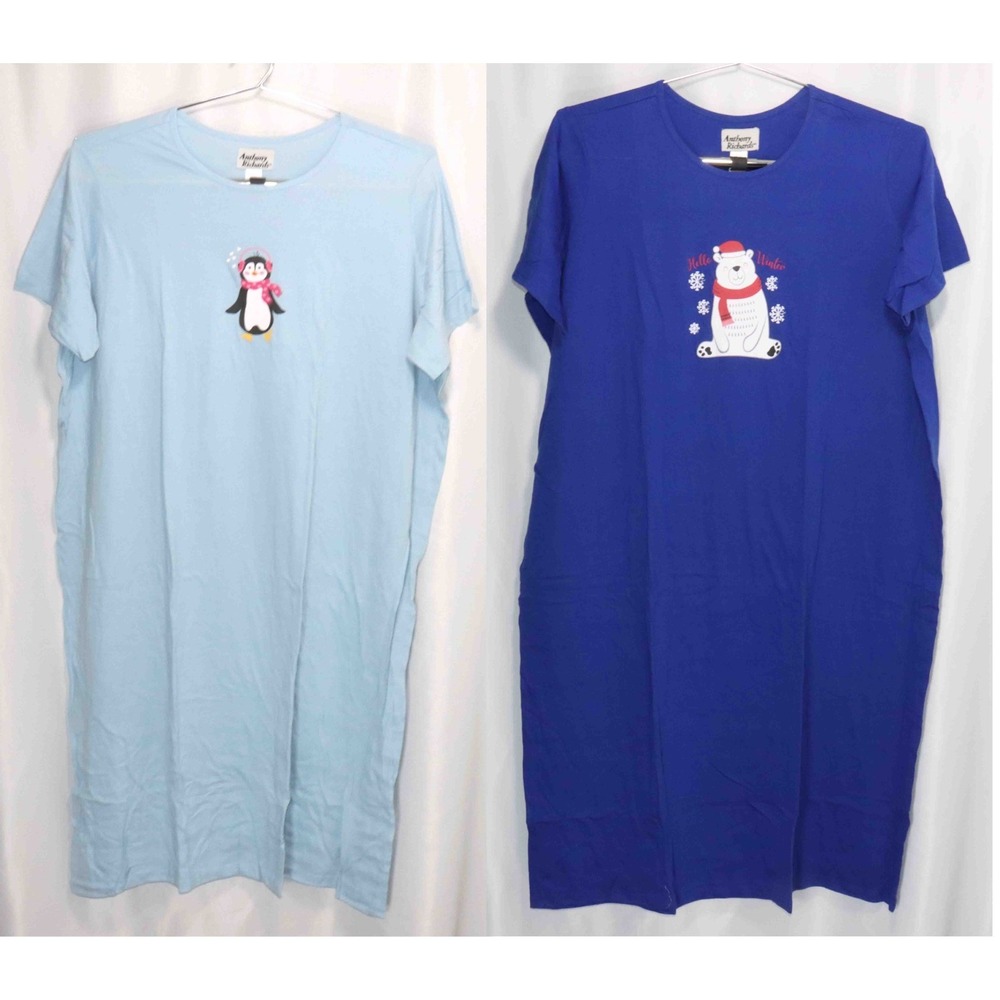 NEW 2 pack Anthony Richards Nightgown Sleep Shirt Womens Size 4X
